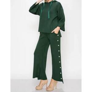 NEW JOH farrah straight leg pants in hunter green